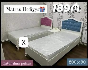 matras satilir: Məhsul: Tək nəfərlik çarpayı Ölçü: 200 x 90 sm Xüsusiyyətlər: - — 1
