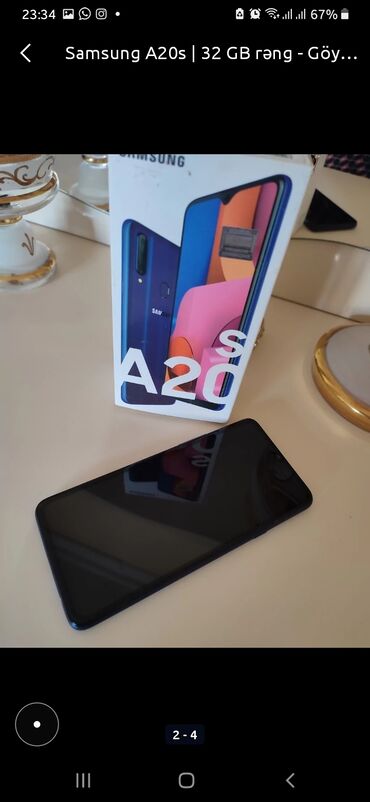 телефон fly phone в Азербайджан | FLY: Samsung A20s | 32 ГБ цвет - Черный | Кнопочный, Отпечаток пальца, Две SIM карты
