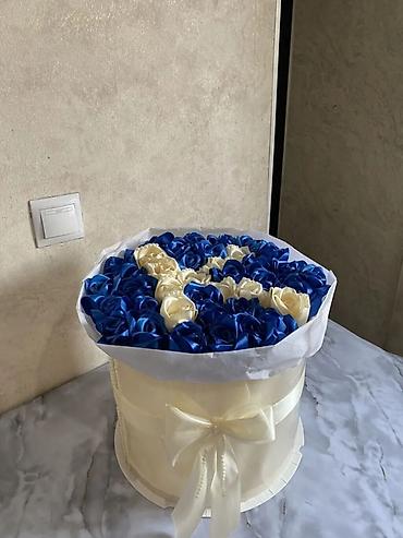 атласные букеты: Букеты и коробки с розами из атласной ленты - Розы ручной работы из — 3