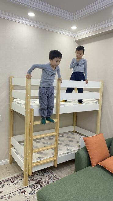 Двухъярусные детские кровати: Двуярусные кровати Качество до120кг выдерживают На заказ 3-4 дня — 12