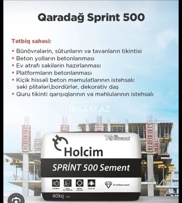 Digər quru inşaat materialları: Holcim sementleri 300,400,500-6.85 Kafel yapisdiricilari tector — 3