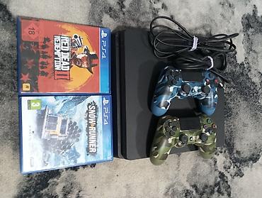 сони плестейшн 4: Игровой комплект для PlayStation 4: - Консоль PS4 Slim (чёрная). - — 1