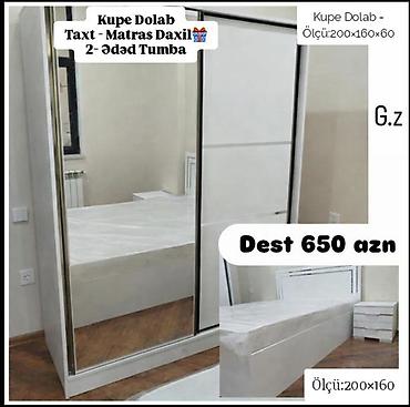 Yataq otağı mebel dəsti Tərkib: - Kupe dolab (güzgülü sürgülü qapı) -