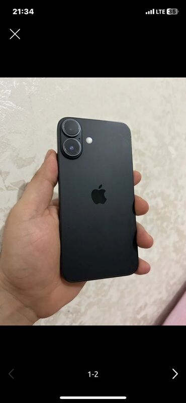 Avtoelektronika: IPhone 16, 256 GB, Qara, Face ID