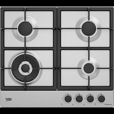 peçka soba: Beko HIML95225SXE Qazlı Bişirmə Paneli – 5 Gözlü, WOK, Gümüşü — 1