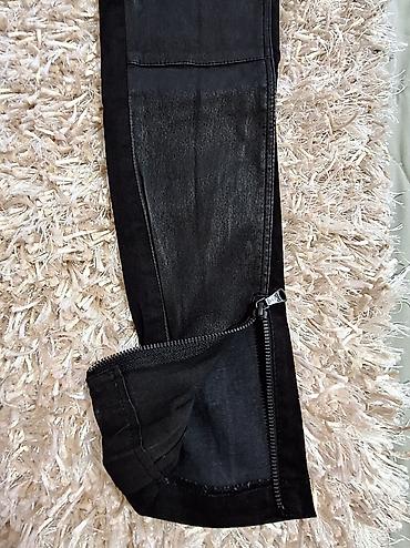 Pantalone: Ženske crne uske pantalone Dolce Gabbana sa kožnim efektom. - — 7