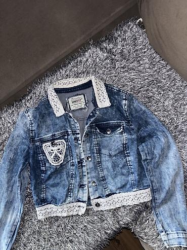 Kožne jakne: Ženska teksas jakna/blejzer – NESSAL Jeans, veličina XL - Svetloplava — 7