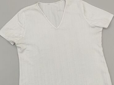 białe t shirty damskie w serek: T-shirt, M, stan - Dobry