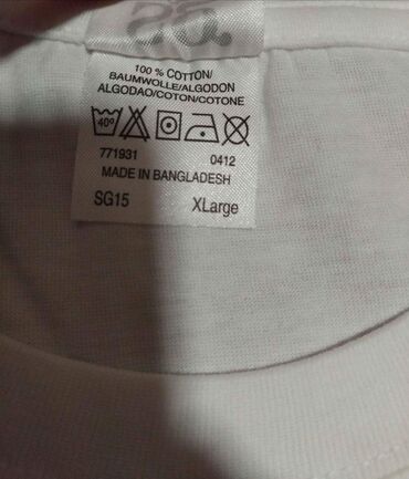 Majice: Majica na kratke rukave, XL (EU 54), bоја - Bela, Pamuk — 13