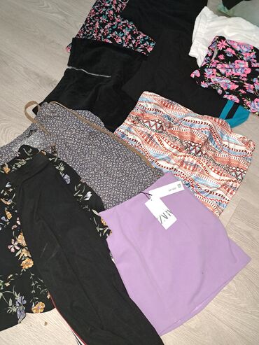 Skirts: L (EU 40), Midi, color - Multicolored