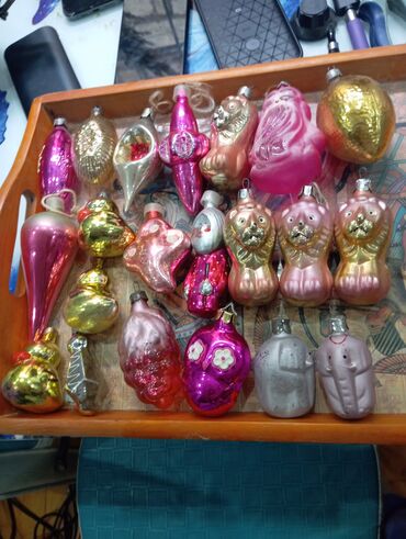 Yeni il oyuncaqları və bəzəkləri: Первое фото по 4м.другие фото по 2м все игрушки стеклянные şüşə yolka — 1