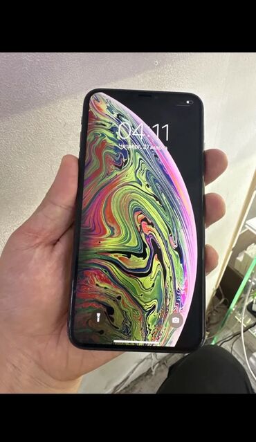 Apple iPhone: IPhone Xs Max, Б/у, 64 ГБ, Matte Gold, Зарядное устройство, Защитное стекло, Кабель, 100 %