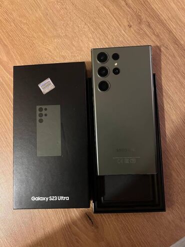 Samsung: Samsung Galaxy S23 Ultra, 256 GB, rəng - Yaşıl, Zəmanət, Düyməli, Barmaq izi