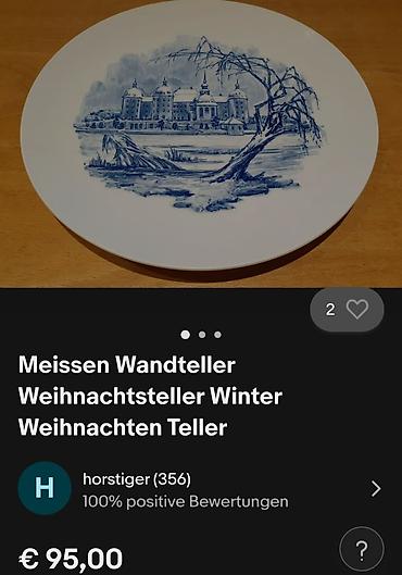 Ostali kućni dekor: Tanjir Meissen,Bozicna kolekcija 1971god. Meissen tanjir za na zid,iz — 3