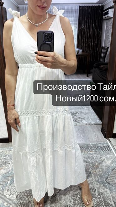 купить платье 56 размер: Повседневное платье, Лето, Длинная модель, Хлопок, Сарафан, M (EU 38)