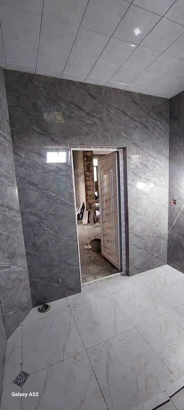 Plitə işləri: Mərmər naxışlı keramoqranit döşəmə və divar kafel işləri - — 8