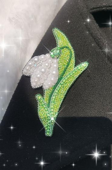 Броши: Брошь, Женские, Бисер — 8