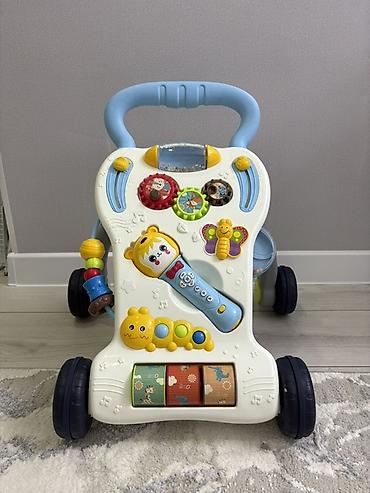 Детские ходунки: Развивающая каталка-ходунки для малышей - Устойчивая конструкция на 4 — 1