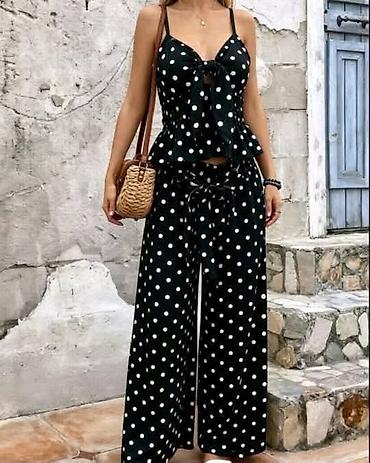 pepco suknja: Dvodijelni letnji komplet na tufne - Model: top + pantalone širokih — 4