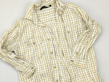 koszula dżinsowa: Shirt 4-5 years, condition - Good, pattern - Cell, color - Beige