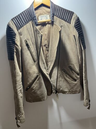 cropp zimske jakne: MANGO kožna jakna, veličina S 🟤