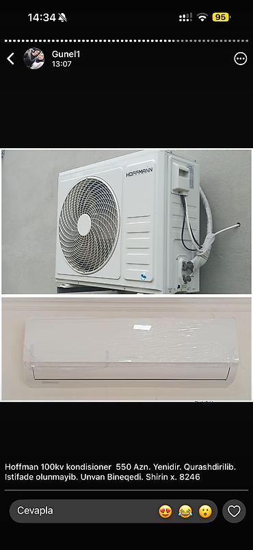 kondisioner 100kv: Hoffman 100kv kondisioner 550 Azn. Yenidir. Qurashdirilib. Istifade — 1