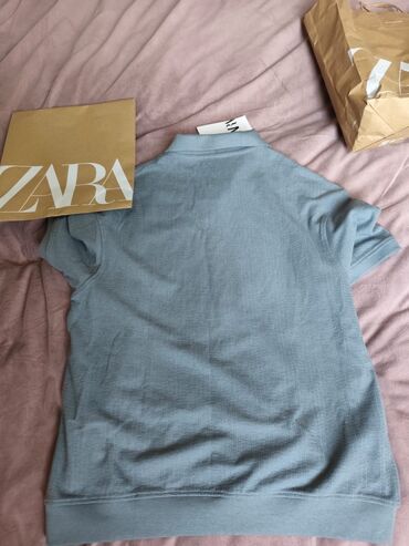 детские халаты с ушками: Мужская рубашка, Zara, S (EU 36), цвет - Голубой