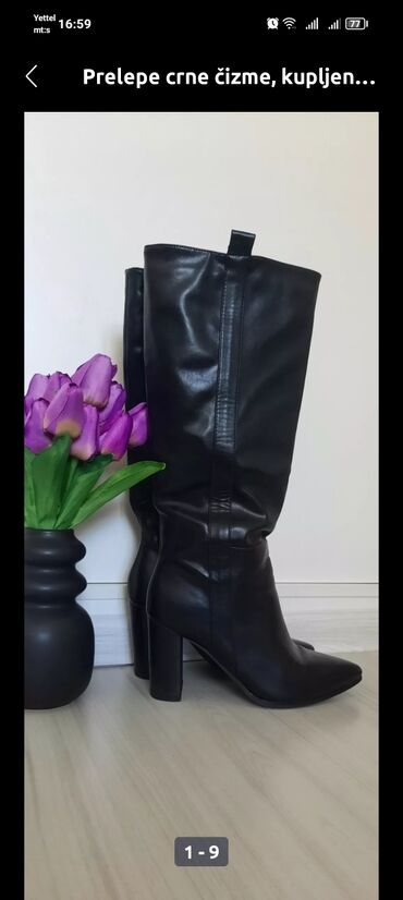 sandale bele na stiklu: High boots, 40