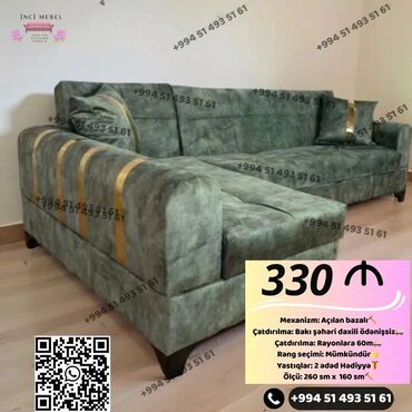 Sifarişlə mebel: Künc divan, Yeni, Açılan, Bazalı, Parça, Şəhərdaxili pulsuz çatdırılma