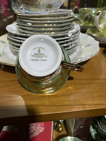 çay servis: Çay dəsti, rəng - Yaşıl — 8