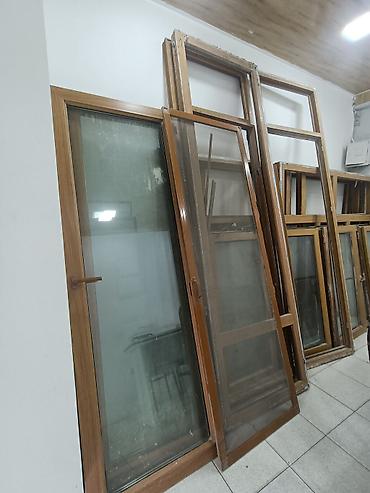 palid parket: PVC ağac rəngində pəncərə və qapı profilləri – şüşə və çərçivələrlə — 6