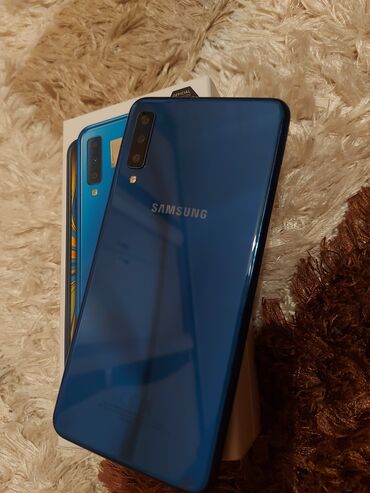 samsung galaxy not 10 plus: Samsung Galaxy A7, 64 GB, rəng - Göy, İki sim kartlı