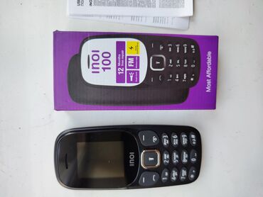 кнопочные телефон: Inoi 100, Новый, 32 ГБ, цвет - Черный, 2 SIM