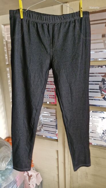 italijanske pantalone: XL TREGINGS 700din Nove crne sa elastinom veoma kvalitetne Poluobim