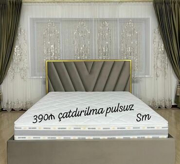 carpayilarin qiymeti: Новый, Двуспальная кровать, С матрасом
