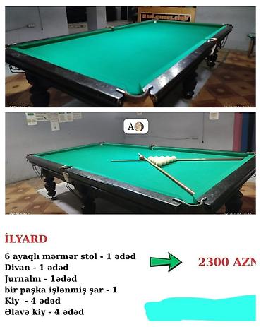 Digər biznes avadanlığı: AYGUN 🌖2300 azn.10 fut 6 ayaqlı mərmər stol parçası yeni dəyişdirilib — 1