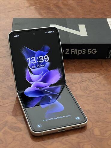 Samsung: Samsung Galaxy Z Flip 3 5G, 128 GB, bоја - Bež, Na preklapanje