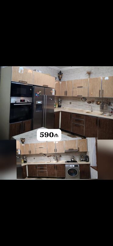 куплю кухню бу недорого: *590₼ MƏTBƏX mebeli :-TƏCİLİ SATILIR*‼️ ÖLÇÜ:-5m təxmini çoxda ola