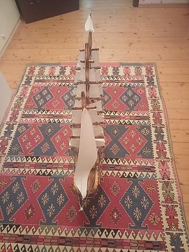 model: Böyük ölçülü dekorativ yelkənli gəmi maketi - Material: ağac gövdə — 10