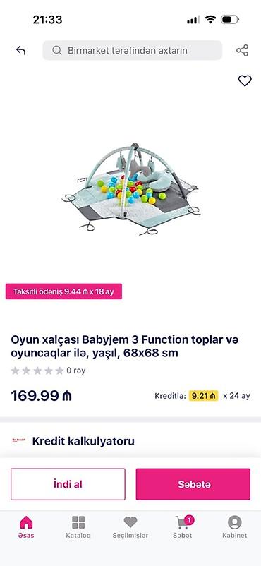 Digər oyuncaqlar: Babyjem 3 Function uşaq oyun xalçası – toplar və asma oyuncaqlarla - — 3