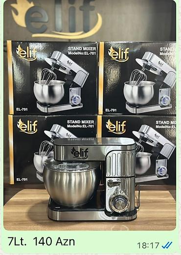 qida termometr: 140 azn a alinub yari qiymete satilir . Elif Stand Mixer EL-701 – 7 — 1