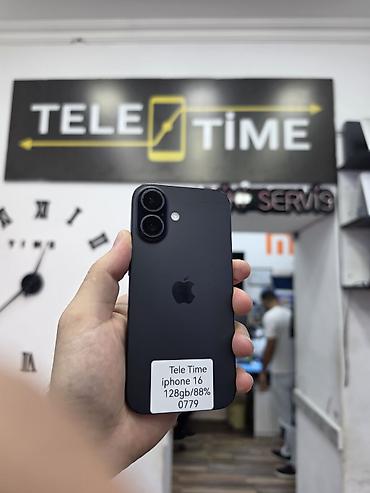 iphone 6 gence: IPhone 16, 128 GB, Black Titanium, Zəmanət, Simsiz şarj, Face ID — 1