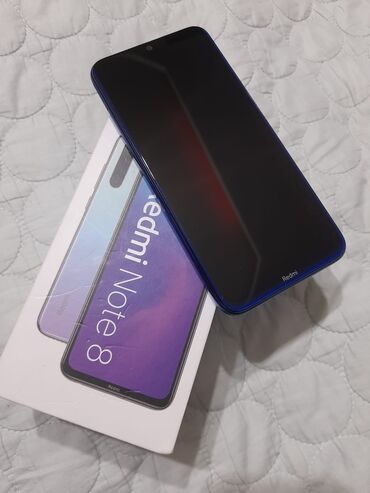 xiaomi redmi 8 64 gb blue: Xiaomi Redmi Note 8, 64 GB, rəng - Göy, 
 Sensor, Barmaq izi, İki sim kartlı