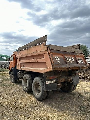 КАМАЗ самосвал, оранжевый, 6x4 - Кузов-самосвал с высокими бортами и