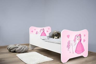 salamander papuce: Krevet za decu sa dušekom 140x70 cm – Happy Kitty Princess And Horses — 1