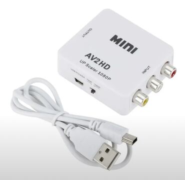Аксессуары для ТВ и видео: AV RCA CVBS к HDMI-совместимый 1080Р видео преобразователь мини