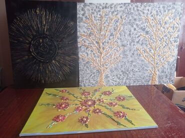 Şəkillər, tablolar: Tablolar. Katan üzərində işlənib hazırlanmış 1 ədəd 1 metrənin 80 sm — 10