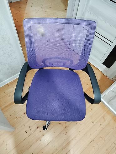 Ofis və oyun kresloları: İşlənmiş, Təkərli, Qolları tənzimlənmir, Parça — 3