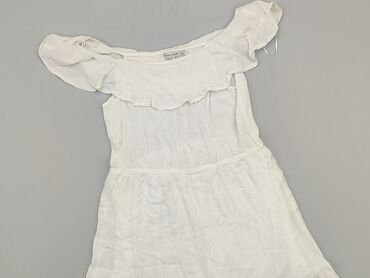 bluzki białe w kwiaty: Блуза жіноча, Bershka, L, стан - Хороший