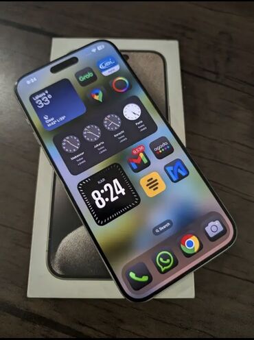 Apple iPhone: IPhone 15 Pro Max, 256 GB, Natural Titanium, Zəmanət, Barmaq izi, Face ID